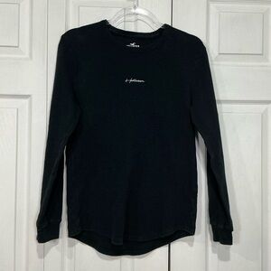 🖤 Hollister Men’s Black Soft Long Sleeve Thermal / Waffle Shirt - Small